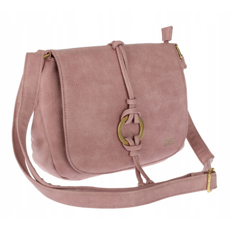 Torebka damska listonoszka pojemna na ramię klasyczna torba CC80733 Różowa