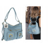Torebka Damska Shopper Plecak Miejska 2w1 Worek na Ramię EC3165 Niebieska