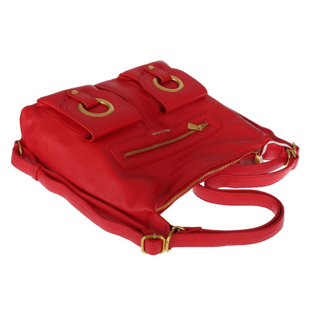 Torebka Damska Shopper Plecak Miejska 2w1 Worek na Ramię EC3165 Czerwona