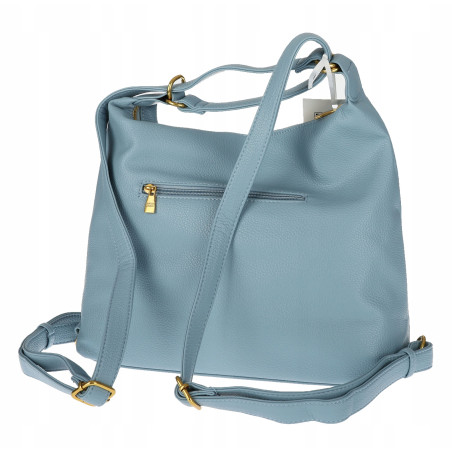 Torebka Damska Shopper Plecak Miejska 2w1 Worek na Ramię EC3165 Niebieska