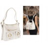 Torebka Damska Shopper Plecak Miejska 2w1 Worek na Ramię EC3165 Biała