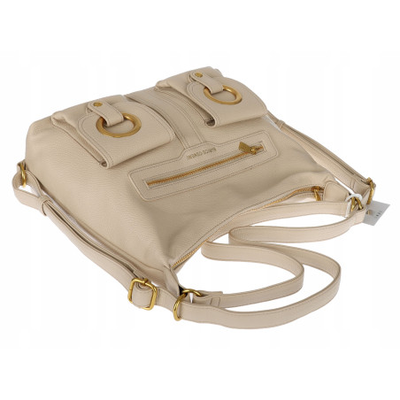 Torebka Damska Shopper Plecak Miejska 2w1 Worek na Ramię EC3165 Beżowa