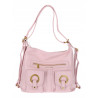 Torebka Damska Shopper Plecak Miejska 2w1 Worek na Ramię EC3165 Różowa