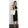 Torebka Damska Shopper Plecak Miejska 2w1 Worek na Ramię EC3165 Biała