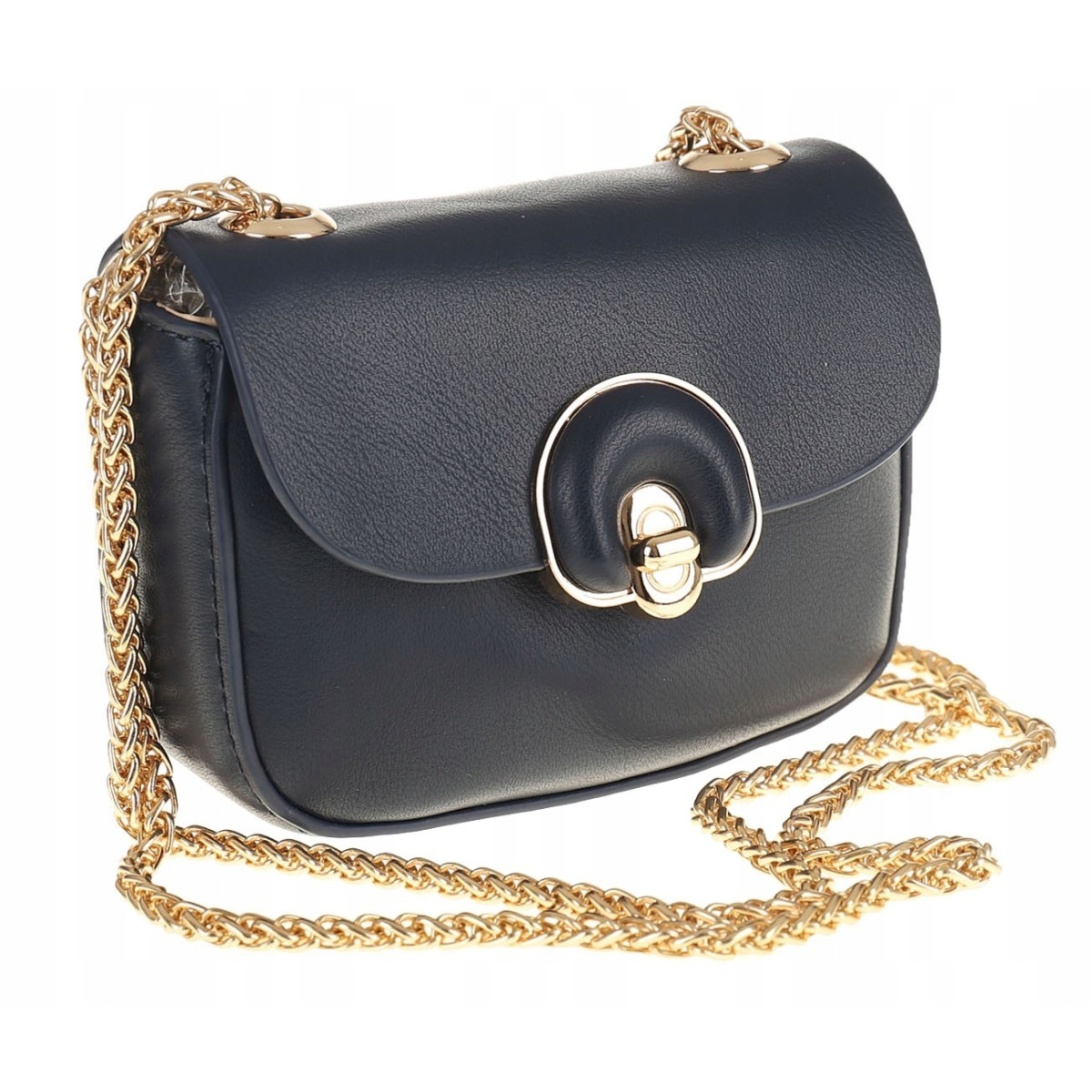 ERICK STYLE Torebka damska granatowa listonoszka kuferek H0968 D. Blue