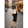 Torebka Damska Shopper Plecak Miejska 2w1 Worek na Ramię EC3165 Beżowa