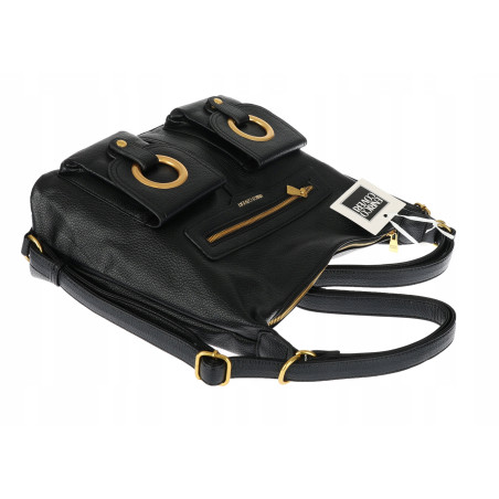 Torebka Damska Shopper Plecak Miejska 2w1 Worek na Ramię EC3165 Czarna