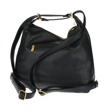 Torebka Damska Shopper Plecak Miejska 2w1 Worek na Ramię EC3165 Czarna