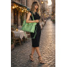 Torebka Damska Worek Shopper Torba na Ramię duża pajemna CH2163 Zielona