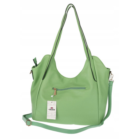 Torebka Damska Worek Shopper Torba na Ramię duża pajemna CH2163 Zielona