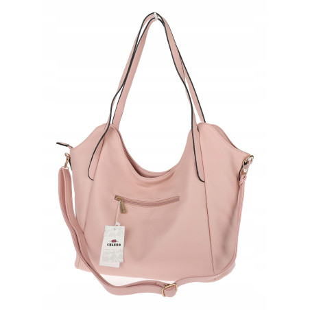 Torebka Damska Worek Shopper Torba na Ramię duża pajemna CH2163 Różowa