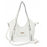Torebka Damska Worek Shopper Modna Torba na Ramię duża pajemna CH2163 Biała