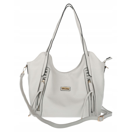 Torebka Damska Worek Shopper Torba na Ramię duża pajemna CH2163 Szara