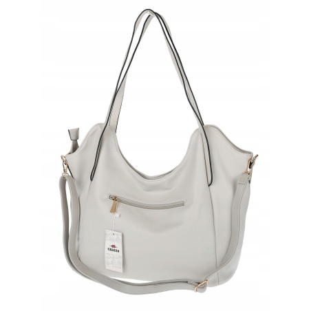 Torebka Damska Worek Shopper Torba na Ramię duża pajemna CH2163 Szara