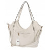 Torebka Damska Worek Shopper Torba na Ramię duża pajemna CH2163 Beżowa