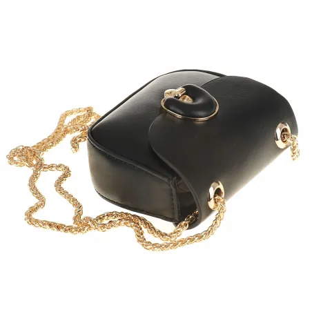 ERICK STYLE Torebka damska czarna listonoszka kuferek H0968 Black