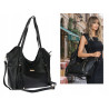 Torebka Damska Worek Shopper Torba na Ramię duża pajemna CH2163 Czarna