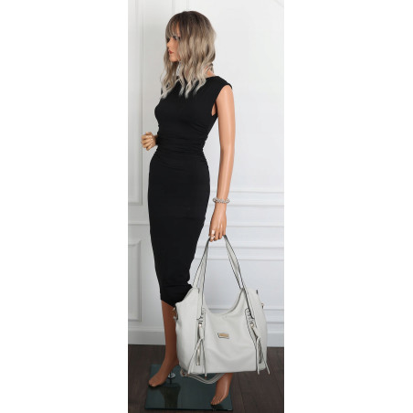 Torebka Damska Worek Shopper Torba na Ramię duża pajemna CH2163 Szara