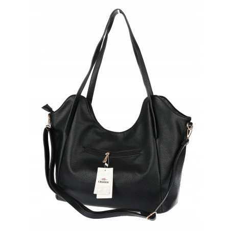 Torebka Damska Worek Shopper Torba na Ramię duża pajemna CH2163 Czarna