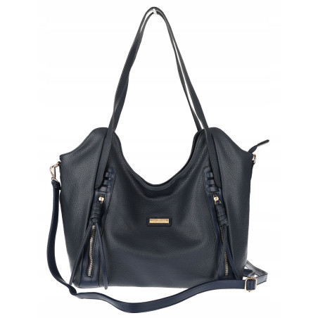 Torebka Damska Worek Shopper Torba na Ramię duża pajemna CH2163 Granatowa
