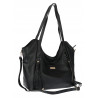 Torebka Damska Worek Shopper Torba na Ramię duża pajemna CH2163 Czarna
