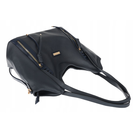 Torebka Damska Worek Shopper Torba na Ramię duża pajemna CH2163 Granatowa