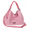 Torebka damska worek listonoszka A4 pojemna torba na ramię CH819 Różowa