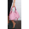 Torebka damska worek listonoszka A4 pojemna torba na ramię CH819 Różowa