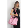 Torebka damska worek listonoszka A4 pojemna torba na ramię CH819 Różowa