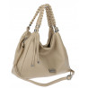 Torebka damska worek listonoszka A4 pojemna torba na ramię CH819 Beżowa
