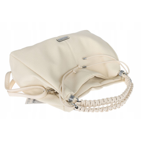 Torebka damska worek listonoszka A4 pojemna torba na ramię CH819 Beżowa