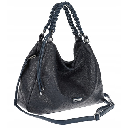 Torebka damska worek listonoszka A4 pojemna torba na ramię CH819 Granatowa