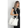 Torebka damska worek listonoszka A4 pojemna torba na ramię CH819 Biała