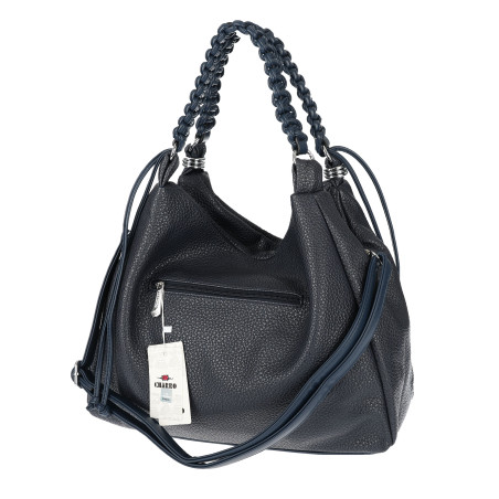 Torebka damska worek listonoszka A4 pojemna torba na ramię CH819 Granatowa