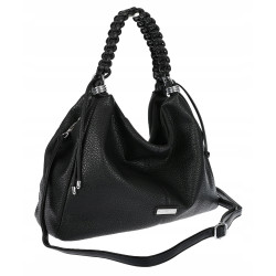 Torebka damska worek listonoszka A4 pojemna torba na ramię CH819 Czarna