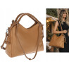 Torebka damska shopper pojemna listonoszka na ramię torba MC599 Brązowa