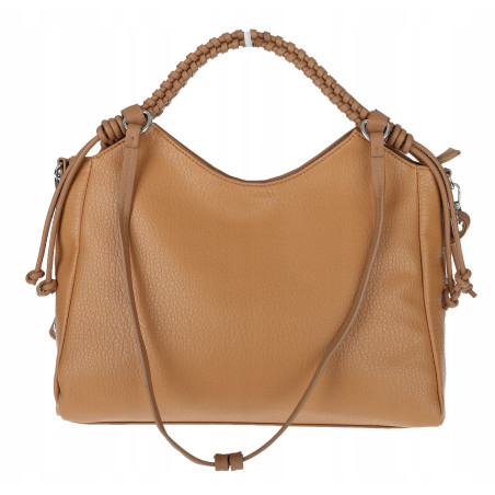 Torebka damska shopper pojemna listonoszka na ramię torba MC599 Brązowa