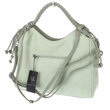 Torebka damska shopper pojemna listonoszka na ramię torba MC599 Zielona