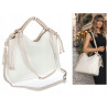 Torebka damska shopper pojemna listonoszka na ramię torba MC599 Biała