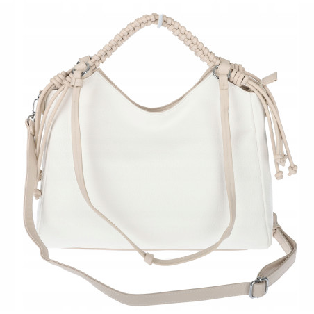 Torebka damska shopper pojemna listonoszka na ramię torba MC599 Biała