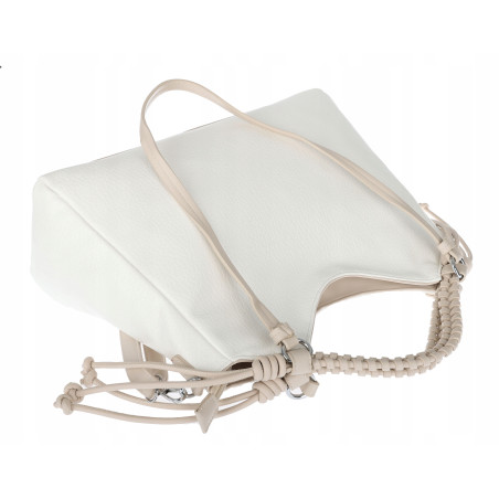 Torebka damska shopper pojemna listonoszka na ramię torba MC599 Biała