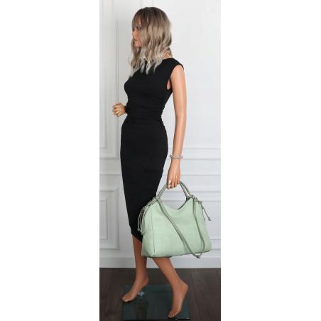 Torebka damska shopper pojemna listonoszka na ramię torba MC599 Zielona