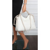 Torebka damska shopper pojemna listonoszka na ramię torba MC599 Biała