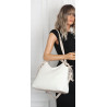 Torebka damska shopper pojemna listonoszka na ramię torba MC599 Biała