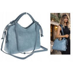 Torebka damska shopper pojemna listonoszka na ramię torba MC599 Niebieska