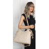 Torebka damska shopper pojemna listonoszka na ramię torba MC599 Beżowa
