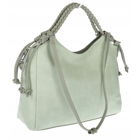 Torebka damska shopper pojemna listonoszka na ramię torba MC599 Zielona