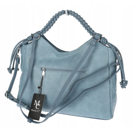 Torebka damska shopper pojemna listonoszka na ramię torba MC599 Niebieska