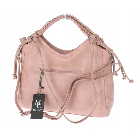 Torebka damska shopper pojemna listonoszka na ramię torba MC599 Różowa
