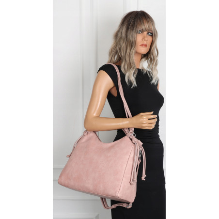 Torebka damska shopper pojemna listonoszka na ramię torba MC599 Różowa